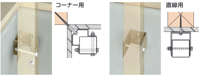 アールビュー柱取付金具